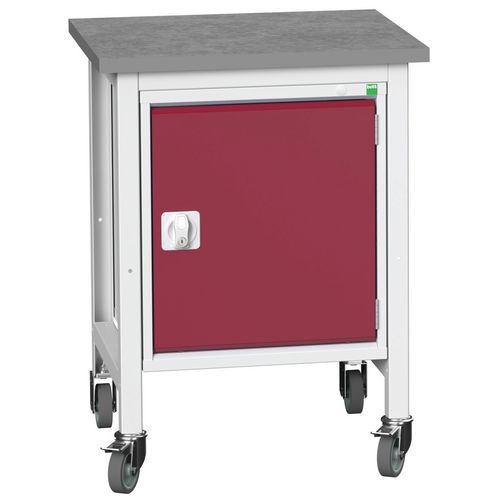 Przenośne stoły warsztatowe Bott Verso Storage z szafką, szer. 70 cm, multipleks/linoleum