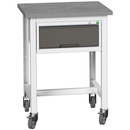 Przenośne stoły warsztatowe Bott Verso Storage z szufladą, szer. 70 cm, multipleks/linoleum