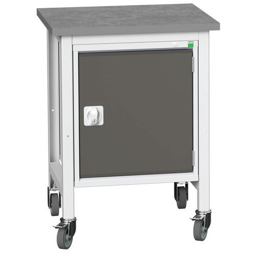 Przenośne stoły warsztatowe Bott Verso Storage z szafką, szer. 70 cm, multipleks/linoleum