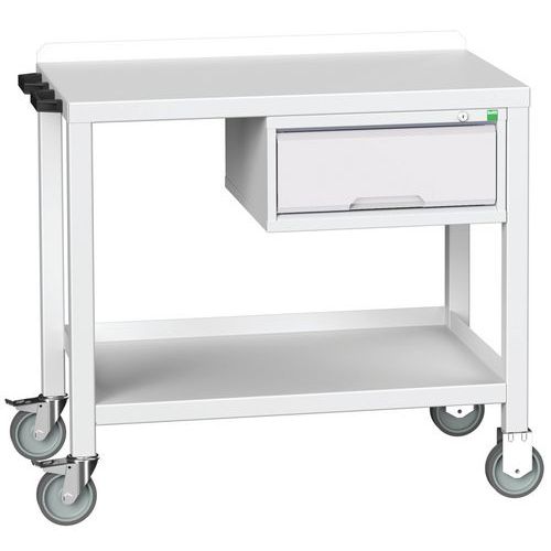 Bott Verso Weld mobilne stoły warsztatowe z szufladą, szerokość 100 cm, multipleks/stal