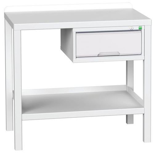 Stoły warsztatowe Bott Verso Weld z szufladą, szer. 100 i 150 cm, multipleks/stal