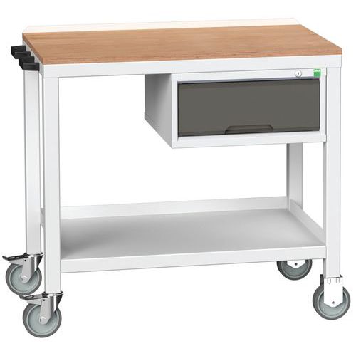 Bott Verso Weld mobilne stoły warsztatowe z szufladą, szerokość 100 cm, multipleks/stal