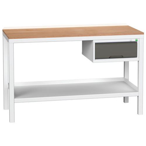 Stoły warsztatowe Bott Verso Weld z szufladą, szer. 100 i 150 cm, multipleks/stal