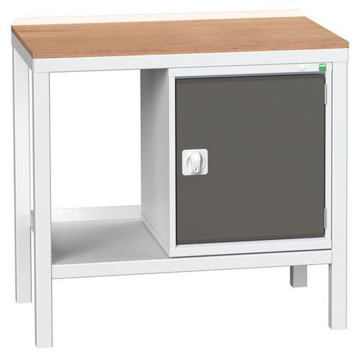 Stoły warsztatowe Bott Verso Weld z szafką, szer. 100 i 150 cm, multipleks/stal