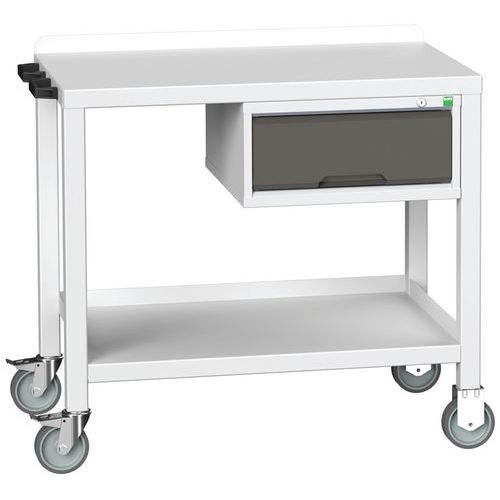 Bott Verso Weld mobilne stoły warsztatowe z szufladą, szerokość 100 cm, multipleks/stal