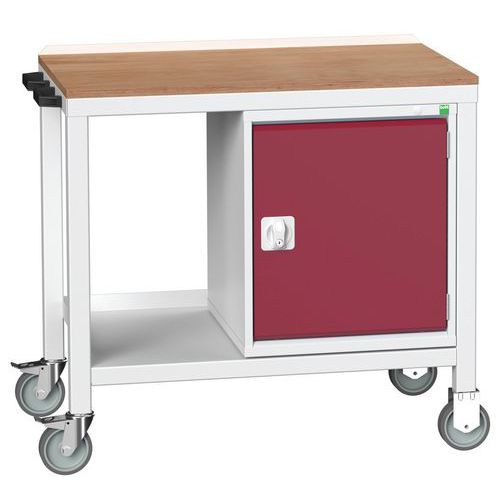 Bott Verso Weld mobilne stoły warsztatowe z szafką, szerokość 100 cm, multipleks/stal