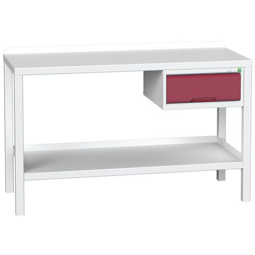 Stoły warsztatowe Bott Verso Weld z szufladą, szer. 100 i 150 cm, multipleks/stal