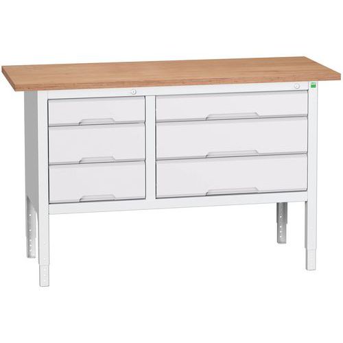 Stoły warsztatowe Bott Verso Storage, 83-93 x 150 x 60 cm, różne wyposażenie, multipleks