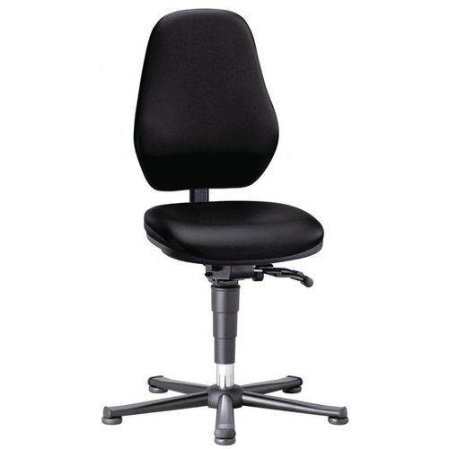 Krzesła laboratoryjne robocze Bimos Basic 9130, 9132 i 9135 z ślizgaczami, bez podnóżka