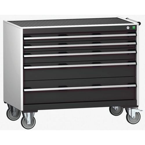 Komoda mobilna Bott Cubio, 89 x 105 x 65 cm, 5 szuflad, multipleks/linoleum/mat
