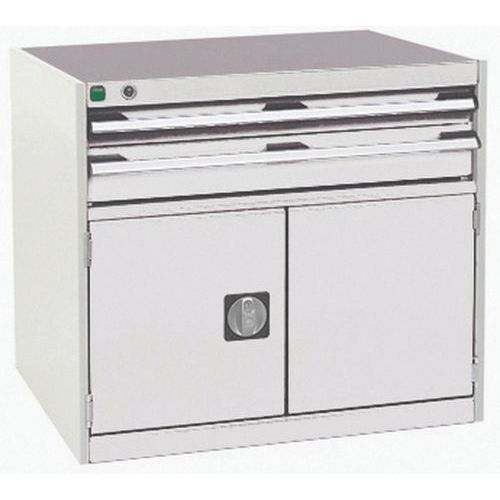 Warsztatowe szafki z szufladami Bott Cubio, 70 x 80 x 52,5-75 cm, 2 szuflady, 1 szafka