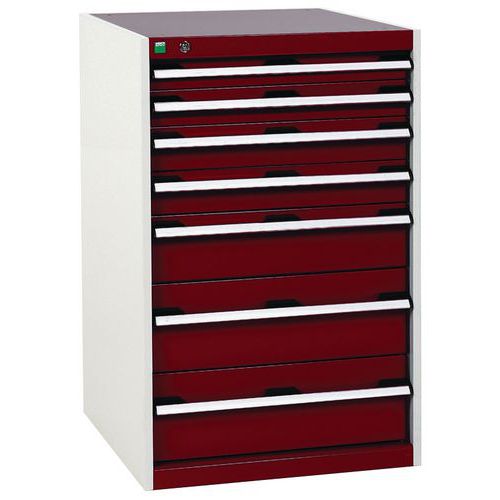 Warsztatowe szafki z szufladami Bott Cubio, 100 x 65 x 52,5-75 cm, 7 szuflad