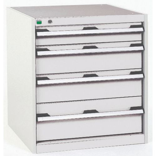 Szafki warsztatowe z szufladami Bott Cubio, 70 x 65 x 52,5-75 cm, 4 szuflady