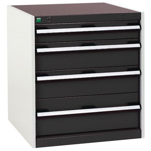 Szafki warsztatowe z szufladami Bott Cubio, 70 x 65 x 52,5-75 cm, 4 szuflady