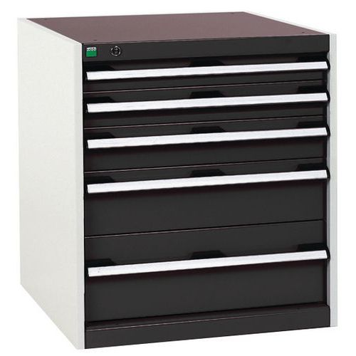 Szafki warsztatowe z szufladami Bott Cubio, 70 x 65 x 52,5-75 cm, 5 szuflad