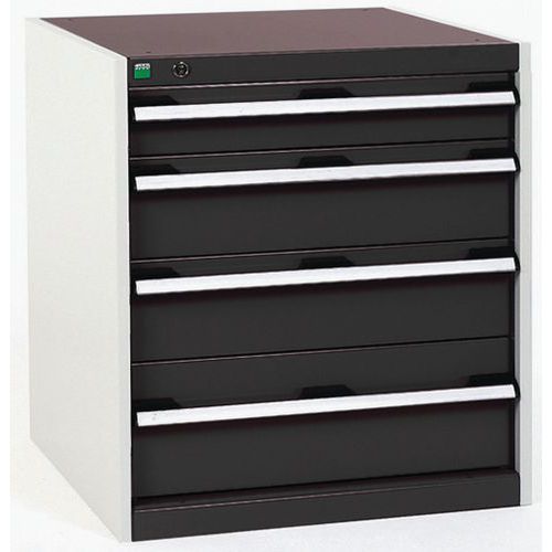 Szafki warsztatowe z szufladami Bott Cubio, 70 x 65 x 52,5-75 cm, 4 szuflady