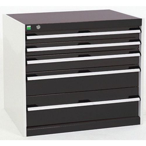 Szafki warsztatowe z szufladami Bott Cubio, 70 x 80 x 52,5-75 cm, 5 szuflad