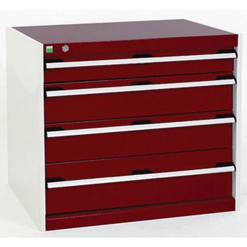 Szafki warsztatowe z szufladami Bott Cubio, 70 x 80 x 52,5-75 cm, 4 szuflady