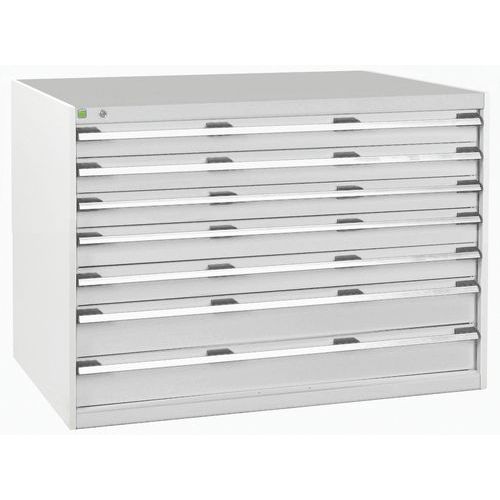 Szuflady warsztatowe Bott Cubio, 90 x 130 x 65-75 cm, 7 szuflad