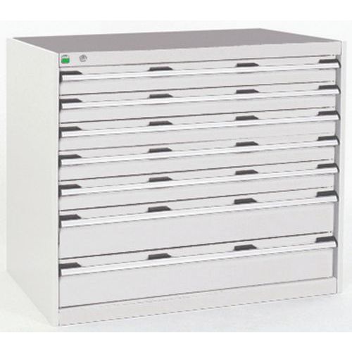 Szafki warsztatowe z szufladami Bott Cubio, 90 x 105 x 65-75 cm, 7 szuflad