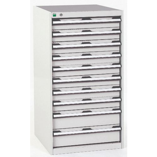 Warsztatowe szafki z szufladami Bott Cubio, 120 x 65 x 52,5-75 cm, 10 szuflad