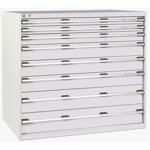 Szuflady warsztatowe Bott Cubio, 120 x 130 x 65-75 cm, 8 szuflad
