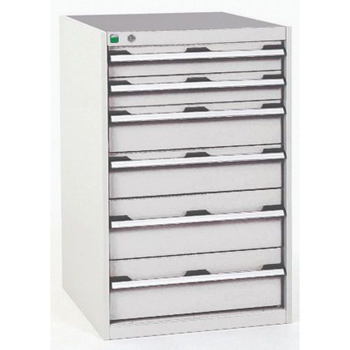 Warsztatowe szafki z szufladami Bott Cubio, 100 x 65 x 52,5-75 cm, 6 szuflad