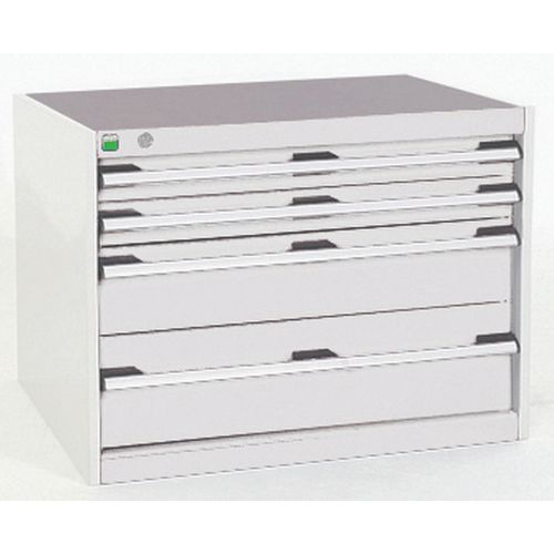 Szafki warsztatowe z szufladami Bott Cubio, 60 x 80 x 52,5-75 cm, 4 szuflady