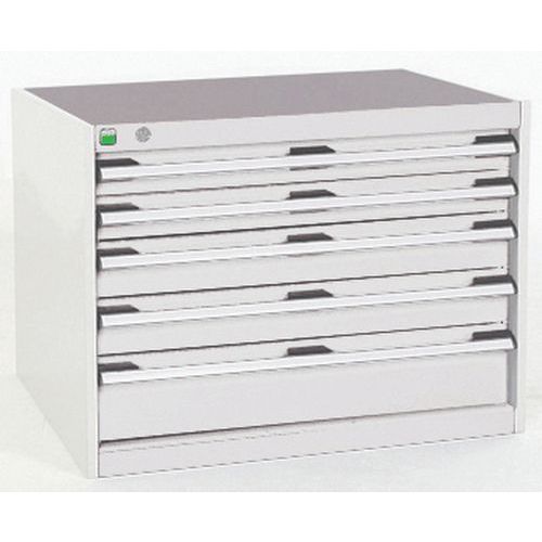 Szafki warsztatowe z szufladami Bott Cubio, 60 x 80 x 52,5-75 cm, 5 szuflad
