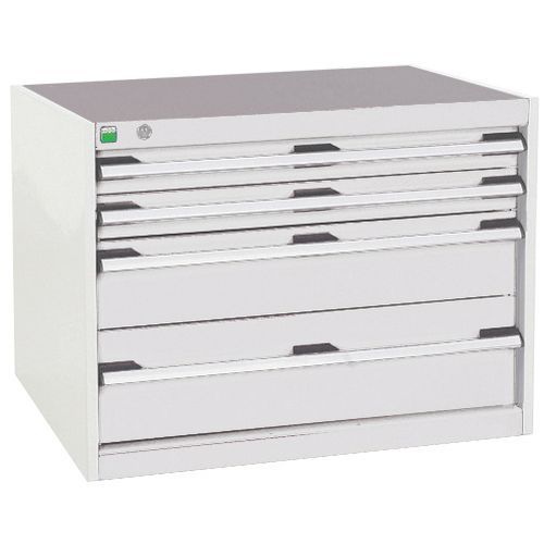 Szafki warsztatowe z szufladami Bott Cubio, 60 x 80 x 52,5-75 cm, 4 szuflady