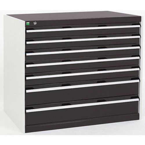 Szafki warsztatowe z szufladami Bott Cubio, 90 x 105 x 65-75 cm, 7 szuflad