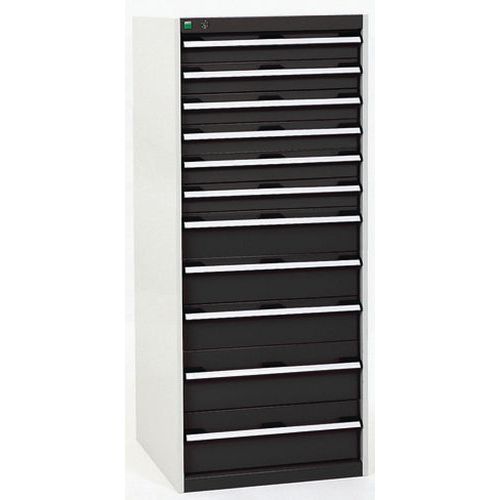 Szuflady warsztatowe Bott Cubio, 160 x 65 x 52,5-75 cm, 11 szuflad