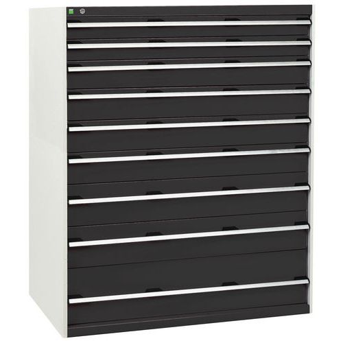 Szuflady warsztatowe Bott Cubio, 160 x 130 x 65-75 cm, 9 szuflad