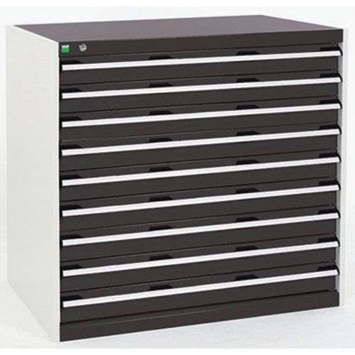 Szafki warsztatowe z szufladami Bott Cubio, 100 x 105 x 65-75 cm, 9 szuflad
