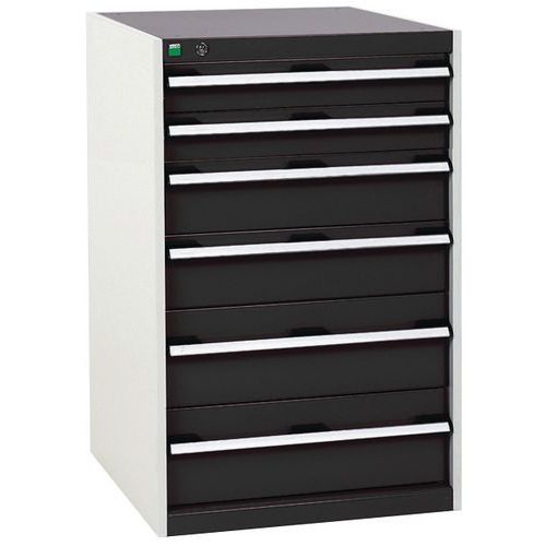 Warsztatowe szafki z szufladami Bott Cubio, 100 x 65 x 52,5-75 cm, 6 szuflad