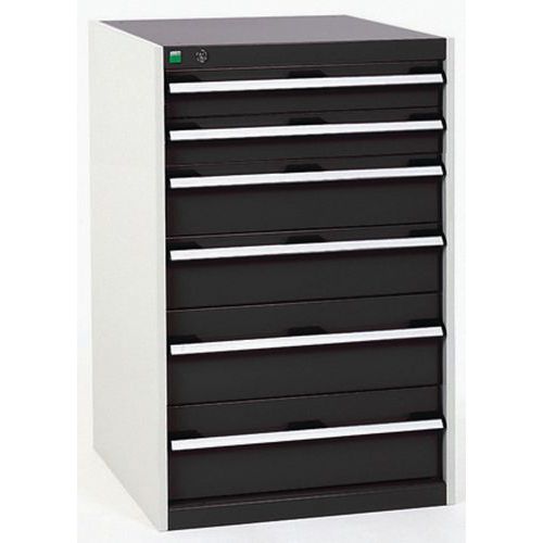 Warsztatowe szafki z szufladami Bott Cubio, 100 x 65 x 52,5-75 cm, 6 szuflad