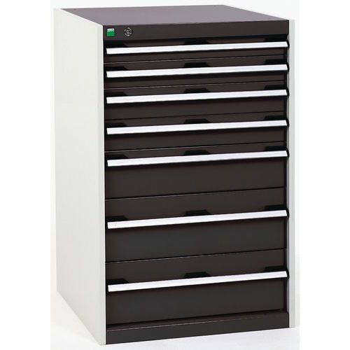 Warsztatowe szafki z szufladami Bott Cubio, 100 x 65 x 52,5-75 cm, 7 szuflad