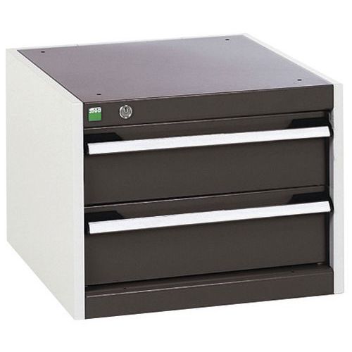 Warsztatowe szafki z szufladami Bott Cubio, 40 x 52,5 x 52,5-65 cm, 2 szuflady