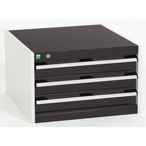 Szafki warsztatowe z szufladami Bott Cubio, 40 x 65 x 52,5-75 cm, 3 szuflady