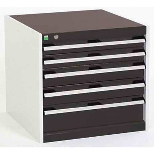 Szafki warsztatowe z szufladami Bott Cubio, 60 x 65 x 52,5-75 cm, 5 szuflad