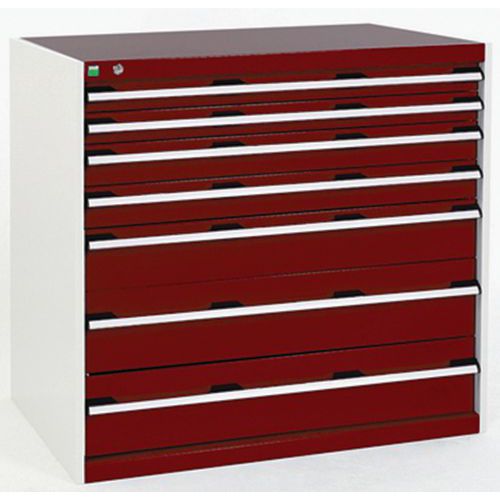 Szafki warsztatowe z szufladami Bott Cubio, 100 x 105 x 65-75 cm, 7 szuflad