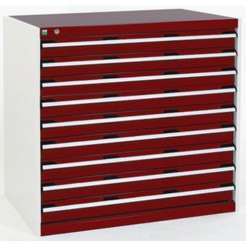 Szafki warsztatowe z szufladami Bott Cubio, 100 x 105 x 65-75 cm, 9 szuflad