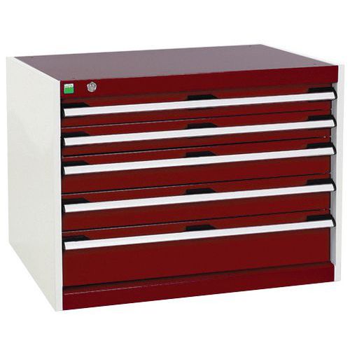 Szafki warsztatowe z szufladami Bott Cubio, 60 x 80 x 52,5-75 cm, 5 szuflad
