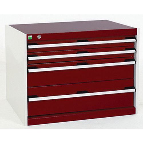 Szafki warsztatowe z szufladami Bott Cubio, 60 x 80 x 52,5-75 cm, 4 szuflady