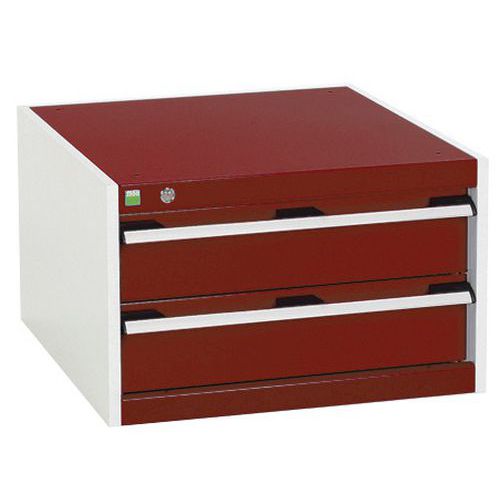 Szafki warsztatowe z szufladami Bott Cubio, 40 x 65 x 52,5-75 cm, 2 szuflady