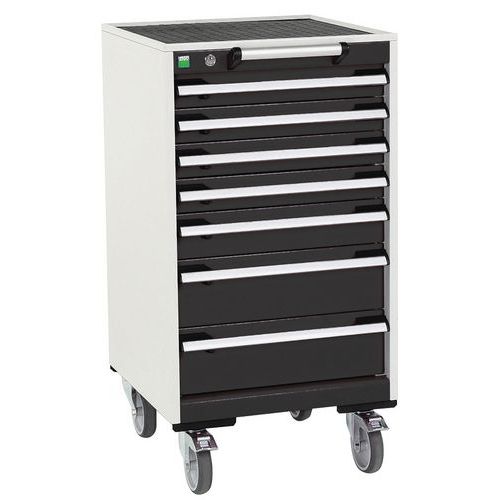 Komoda mobilna Bott Cubio, 99 x 52,5 x 52,5 cm, 7 szuflad, multipleks/linoleum/mat