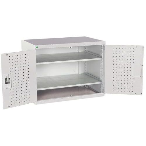Szafy warsztatowe Bott Cubio, drzwi perforowane, wysokość 80 cm