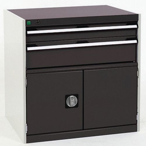 Warsztatowe szafki z szufladami Bott Cubio, 80 x 80 x 52,5-75 cm, 2 szuflady, 1 szafka