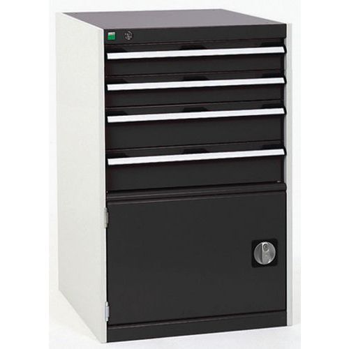 Warsztatowe szafki z szufladami Bott Cubio, 100 x 65 x 52,5-75 cm, 4 szuflady, 1 szafka