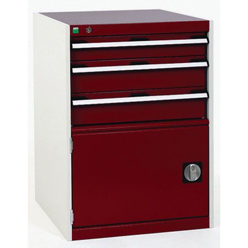 Warsztatowe szafki z szufladami Bott Cubio, 90 x 65 x 52,5-75 cm, 3 szuflady, 1 szafka